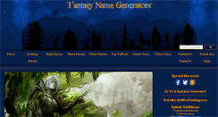 Desktop Screenshot of fantasynamegenerators.com