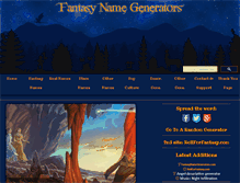 Tablet Screenshot of fantasynamegenerators.com